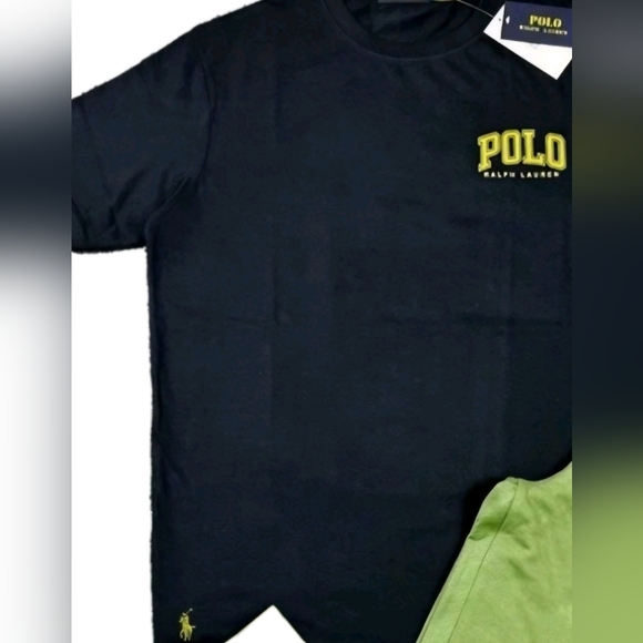 Polo Ralph Lauren Graphic Joggers & T-Shirt Blk & Green (2 PIECE SET) XL - Picture 2 of 5